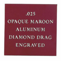 Opaque Maroon Aluminum Engraving Sheet Stock (12"x24"x0.025")
